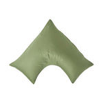 V Shaped Pillowcase Organic Cotton 400 Tc | V Shape | Moss Green