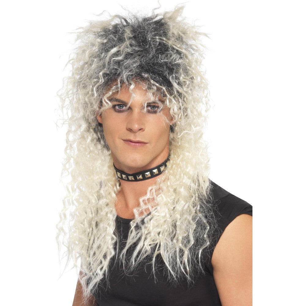 Hard Rocker Long Wig | Blonde & Black