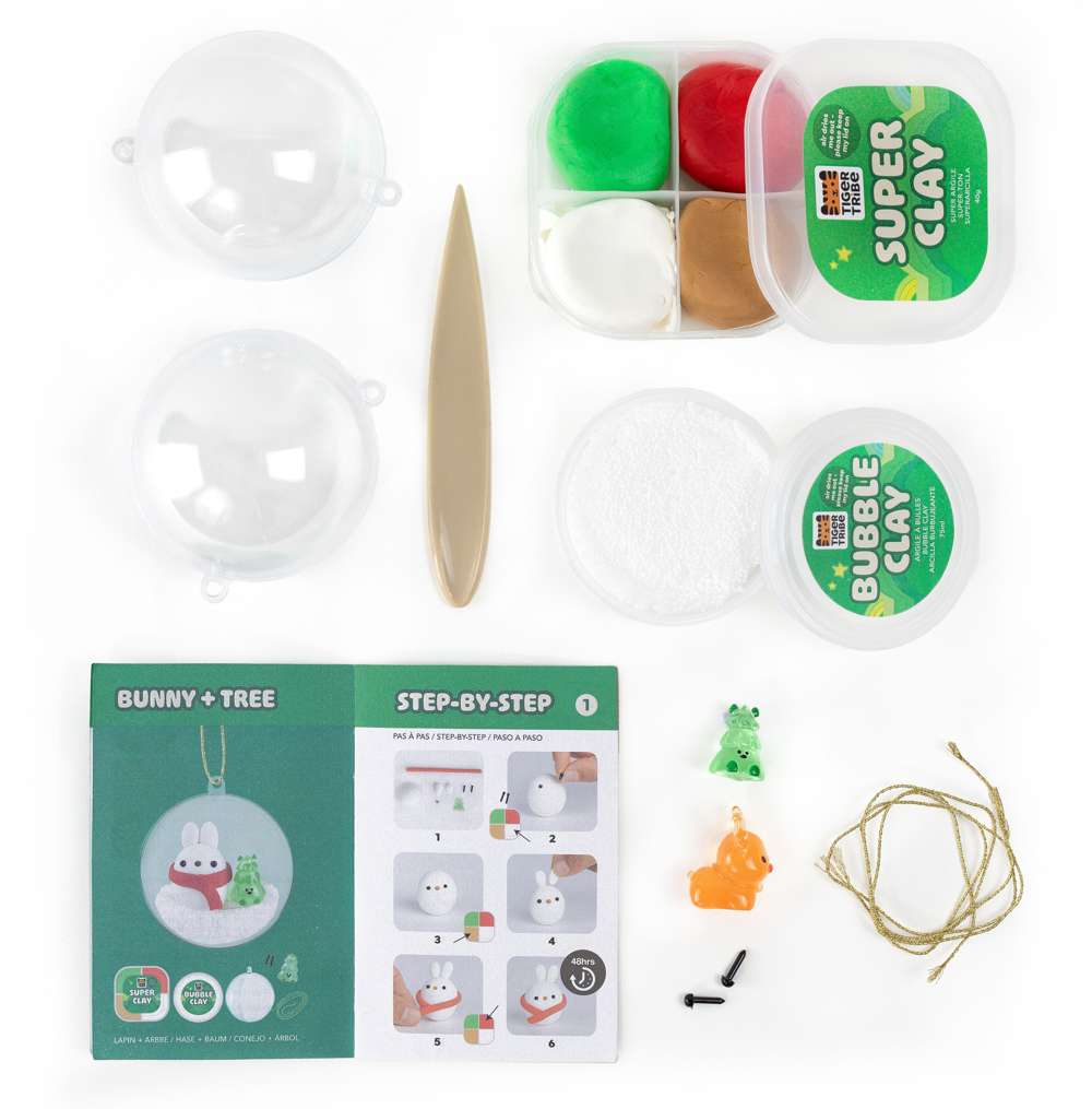 Bauble Craft Clay Kit - Bear & Bunny