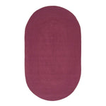 Handmade Woven Braided Oval Rug | 50cm x 75cm | Plum