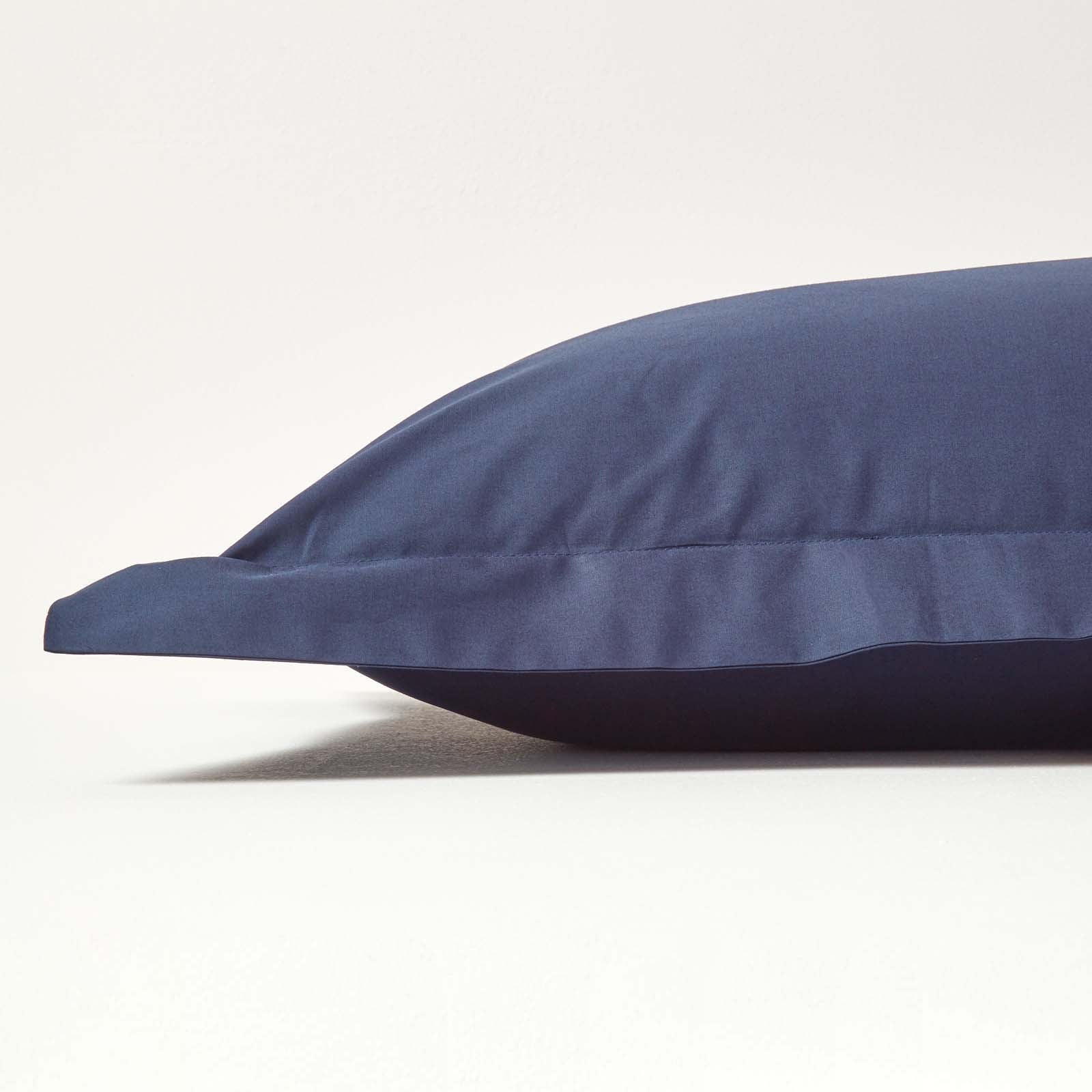 Egyptian Cotton Oxford Pillowcase 200 Tc | 48cm x 91cm | Navy Blue
