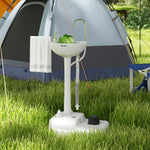 Camping Hand Wash Sink With Towel Holder & Soap Dispenser | Gray