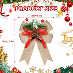 6pcs Christmas Bows Decoration Set