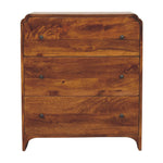 Solid Wood Newton Chestnut Chest, 3 Drawers, Dark Brown