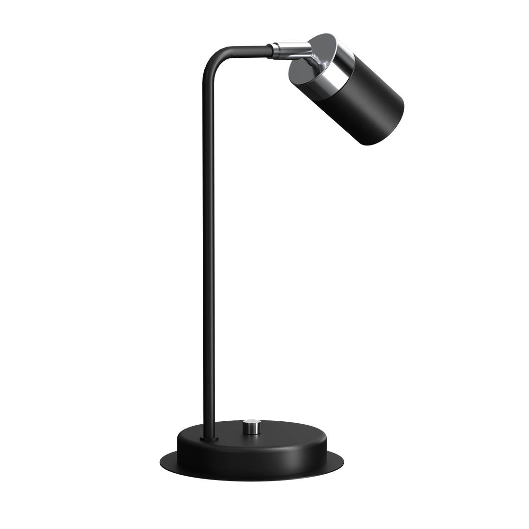 Joker Hand Made Designer Table Lamp In Matt Black And Chrome