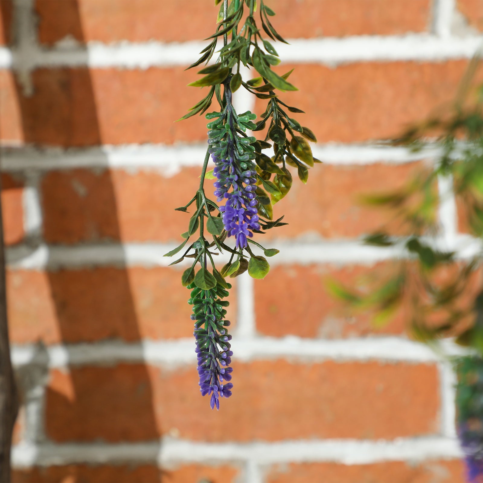 Set Of 2 Artificial Plants, Lavender Flowers In Basket