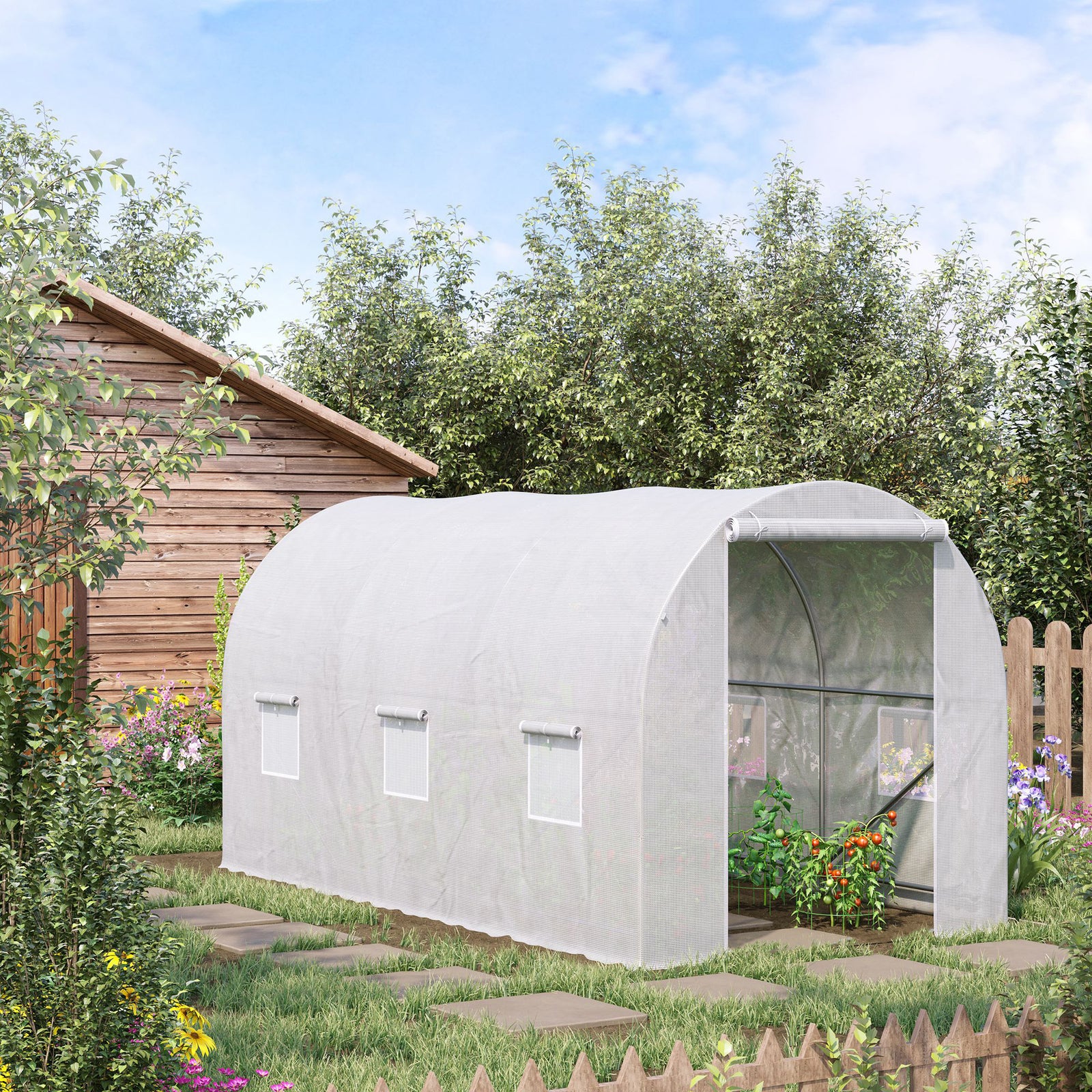 Garden Greenhouse Polytunnel 3.5lx2w M