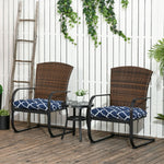 Set Of 2 Chair Cushions Seat Pads With Ties For Chairs