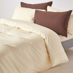 Egyptian Cotton Duvet Cover With Pillowcase, 200 Tc | King | Cream