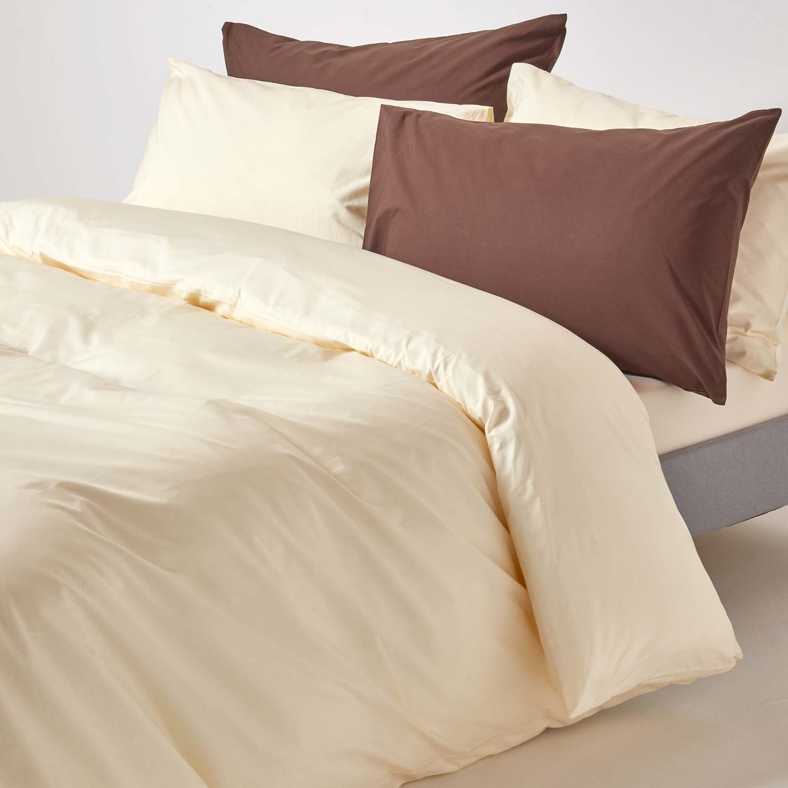 Egyptian Cotton Duvet Cover With Pillowcase, 200 Tc | King | Cream