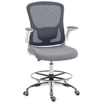 Ergonomic Tall Office Chair, 360 Degree Swivel Task Stool | Charcoal Grey