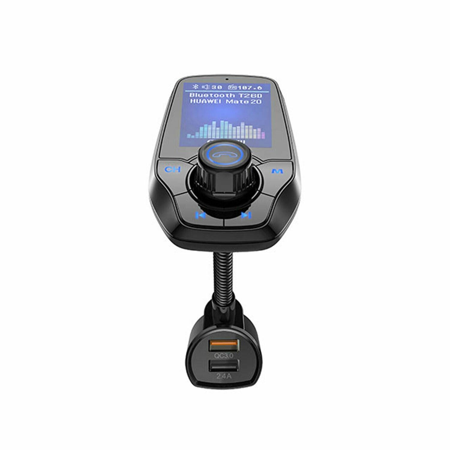 Wirelessmultifunctional Bluetooth Car Fm Transmitter With Dual Usb Port