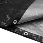 Firewood Rack With Rain Cover Outdoor Galvanised Steel Storage | Small | Black