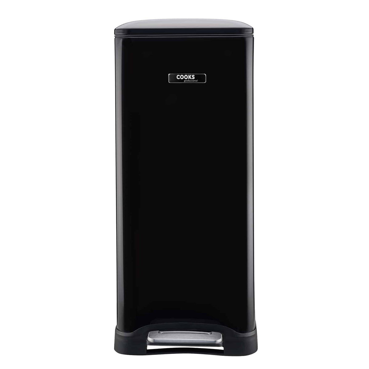 Slimline Dual Compartment Pedal Bin 50l | 50l | Black