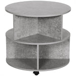 2 Tier Round Coffee Table With Shelves