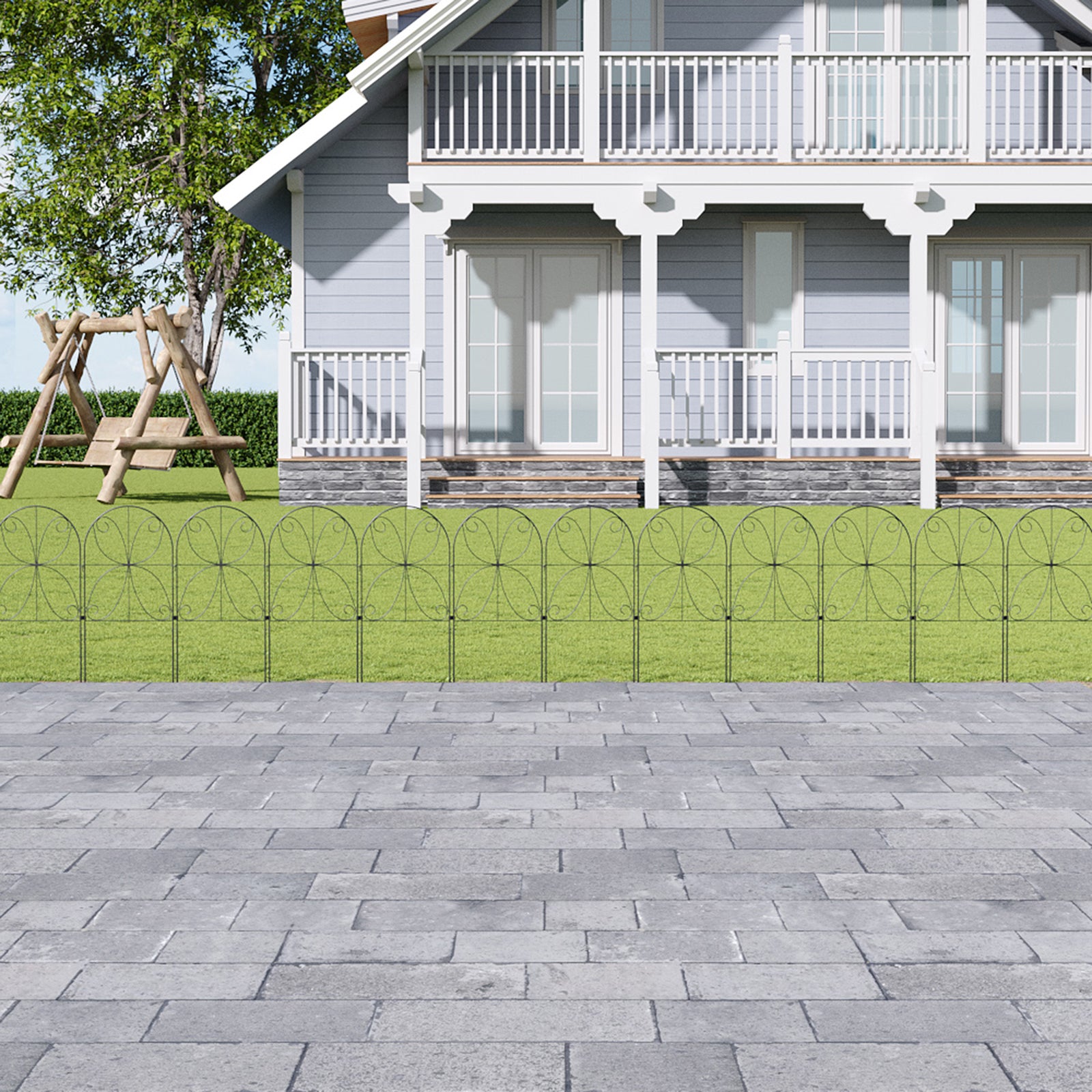 Breeins 10pcs Decorative Garden Border Fence Panels