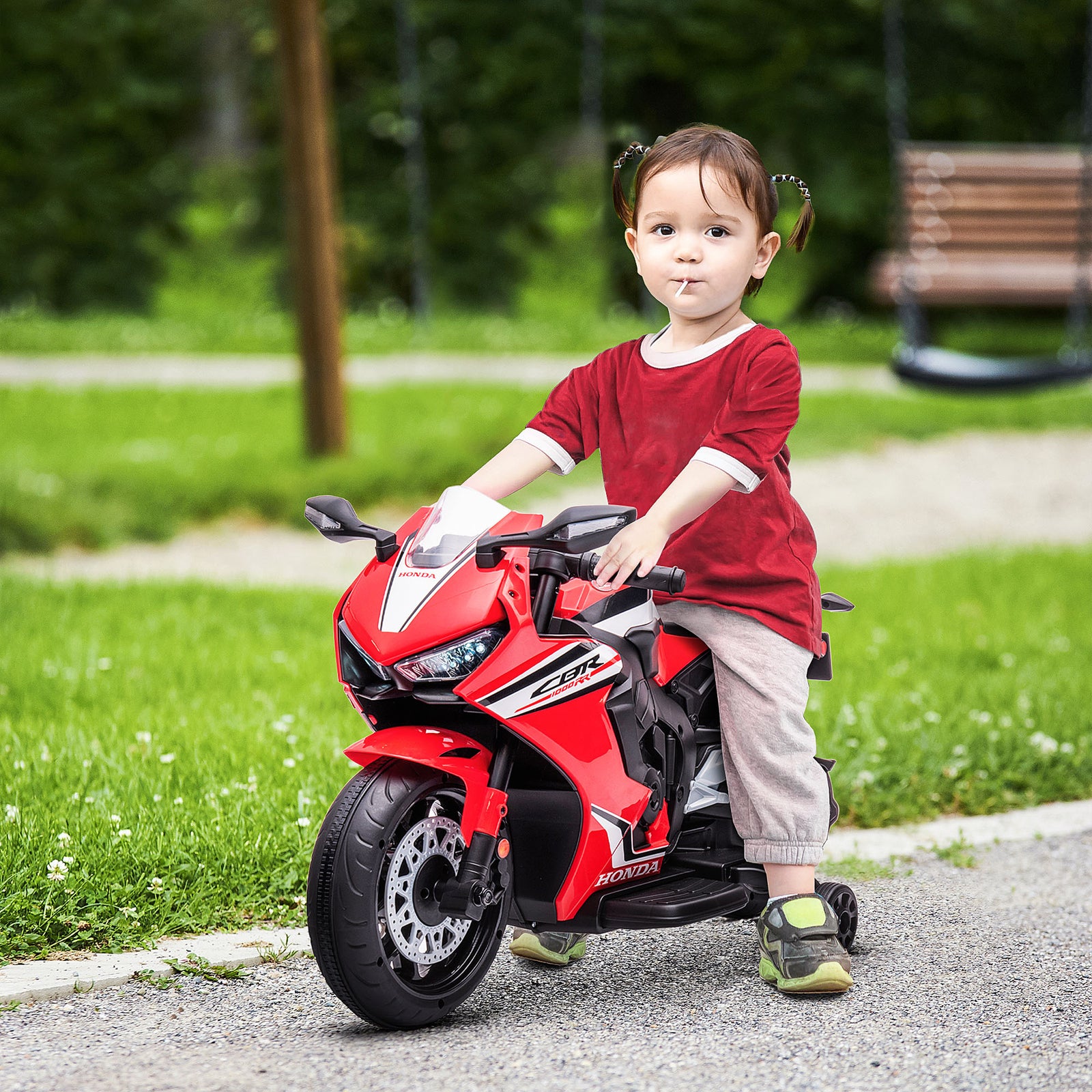 Honda Licensed 6v Kids Electric Motorbike Ride On Car For 3-5 Years | Red
