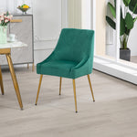Set Of 2 Lograto Velvet Dining Chairs | Green