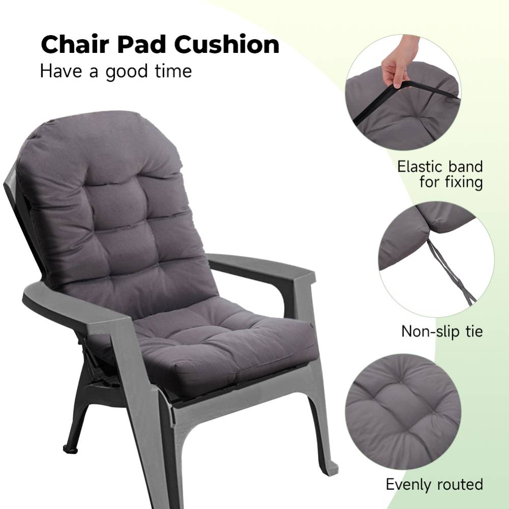 Outdoor Waterproof Tufted Swing Seat Cushion | Dark Gray