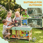 AIYAPLAY Mud Kitchen With Faucet, Kitchen Accessories, Garden Tools, Blue