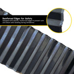 Black Metal Corrugated Metal Lawn Edging Garden Border Roll | 6m | Black