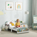 Toddler Bed, Lion-themed Kids Bed Frame With Storage | Green
