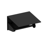 Toilet Roll Holder, Black Matt, Wall-mounted, 13 Cm. Collection Kubic