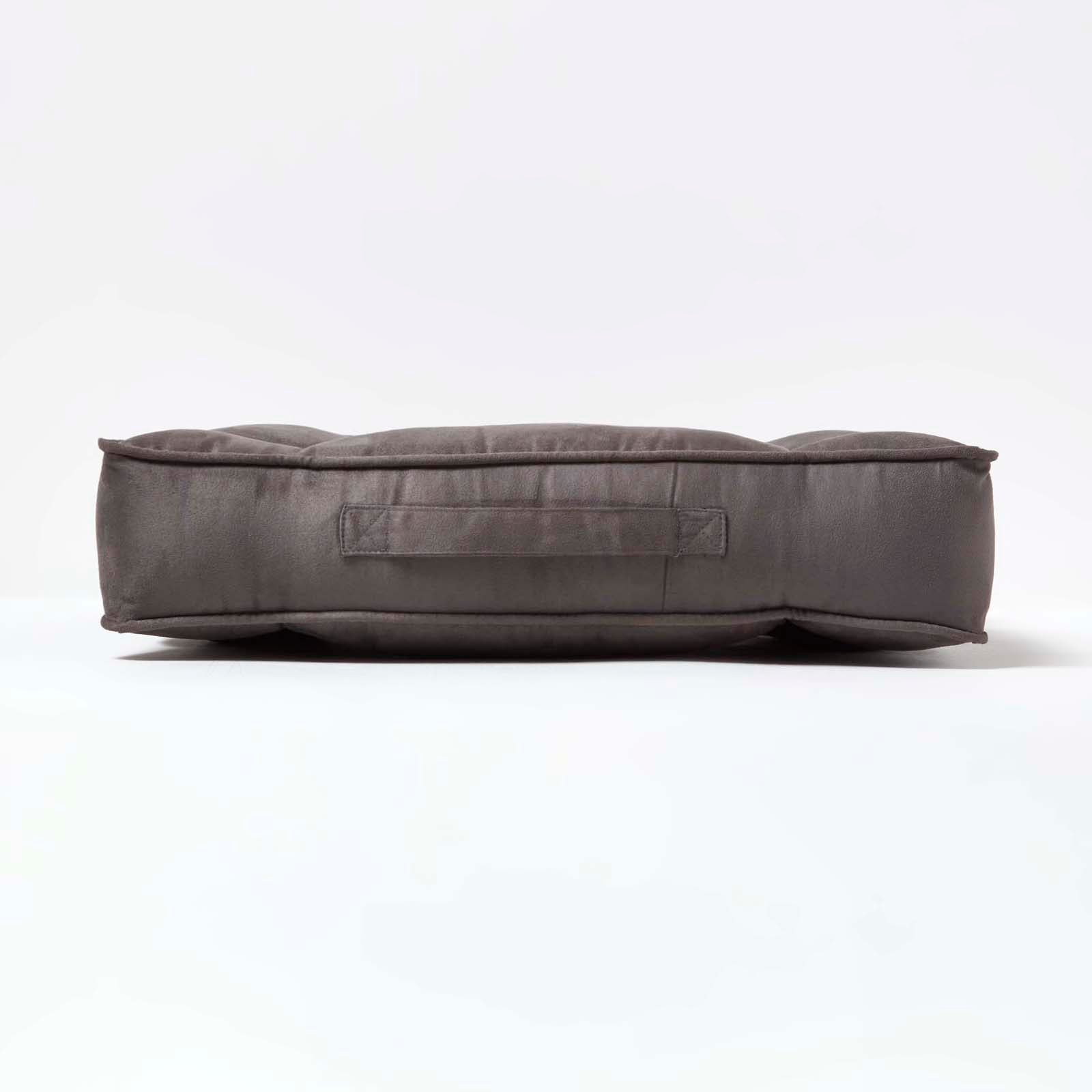 Faux Suede Coccyx Armchair Cushion | 50cm x 50cm | Grey
