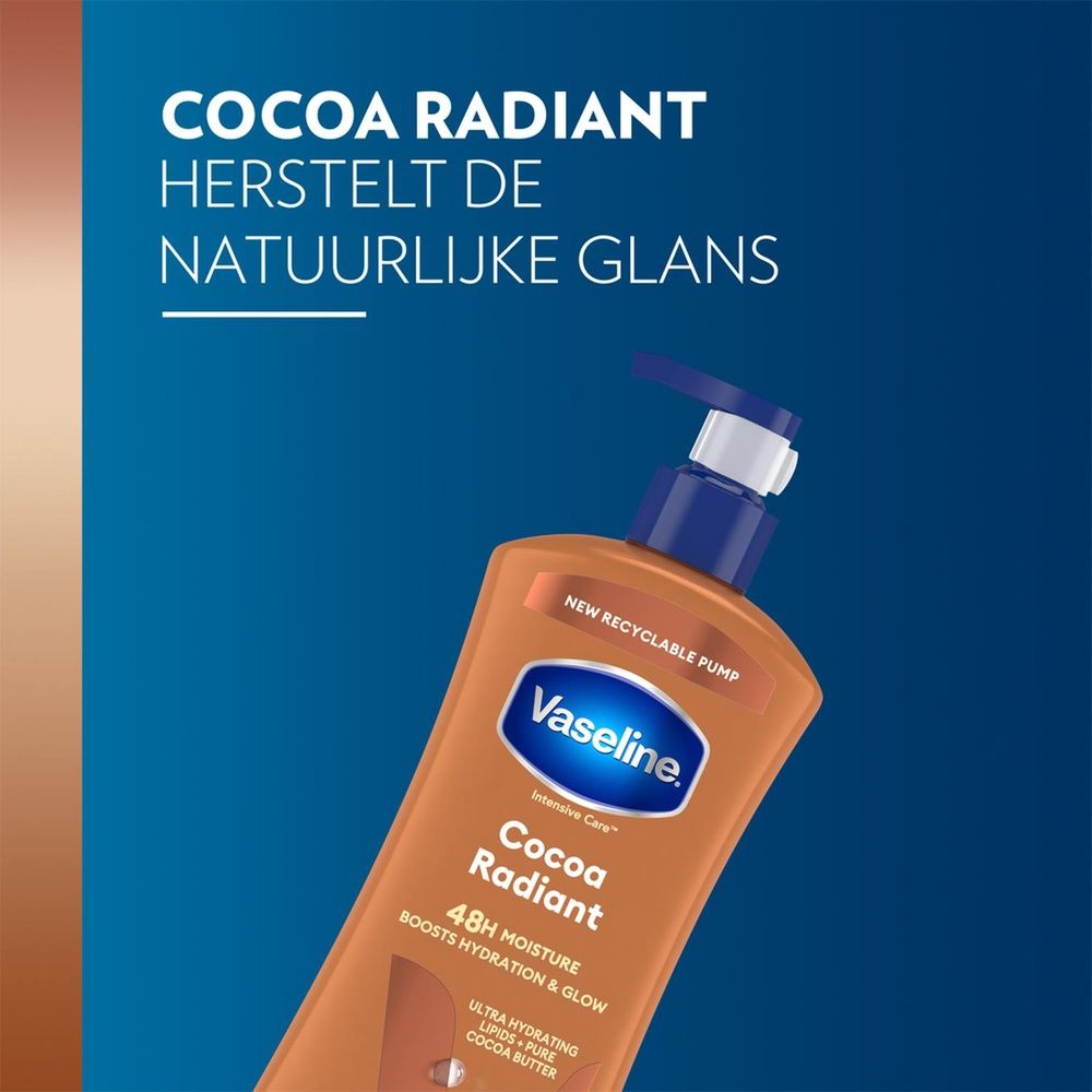 Vaseline Gift Set Cocoa Radiant Lotion 600ml, Hand Cream 75ml & Lip Balm 4g