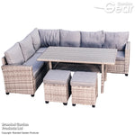 Garden_Gear St Lucia 7 Seater Rattan Sofa Dining Set