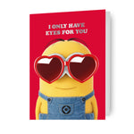 Despicable Me Minions 'i Only Have Eyes For You!' Valentine's Day Card Official Product