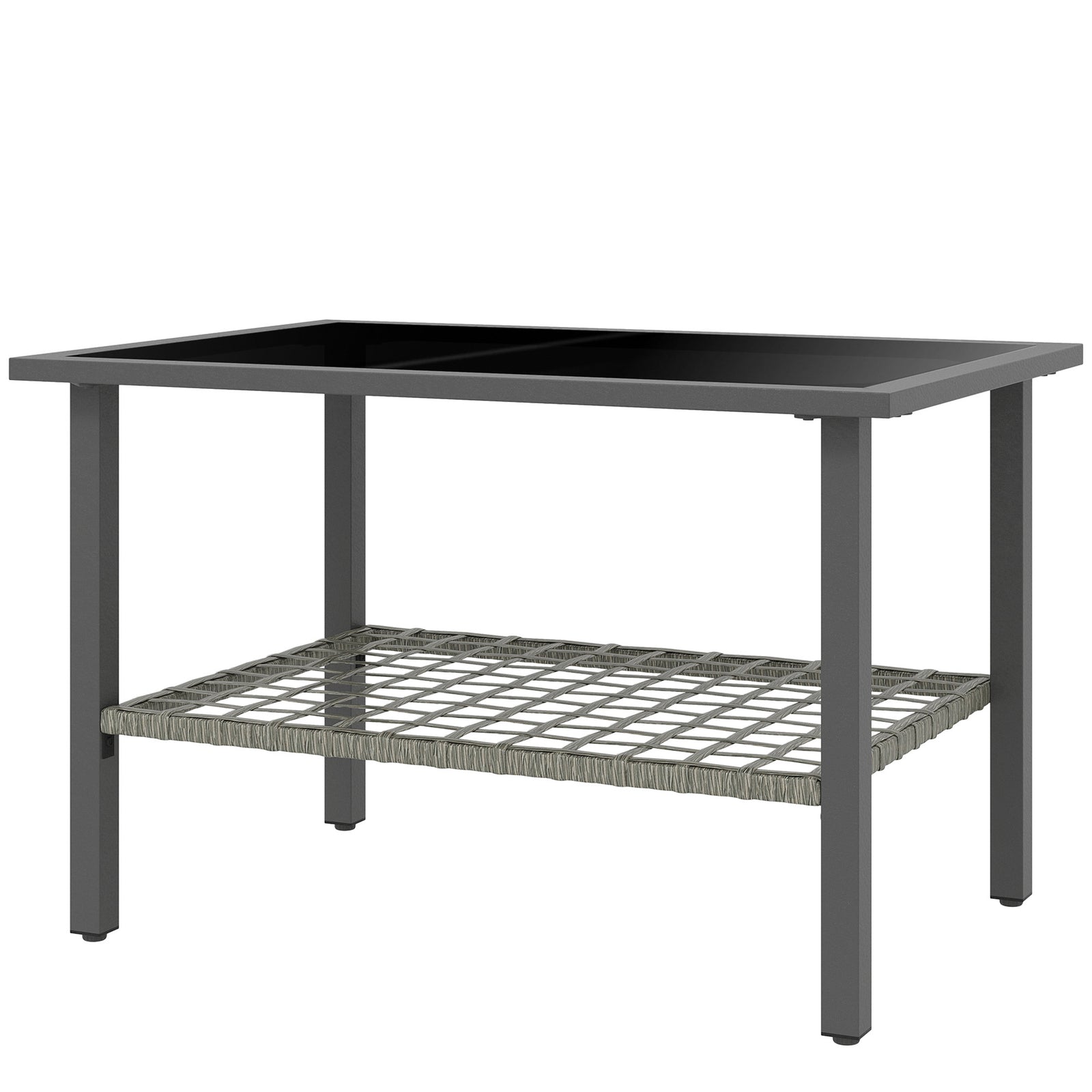 Outdoor Rattan Coffee Table, Rectangular Tea Side Table
