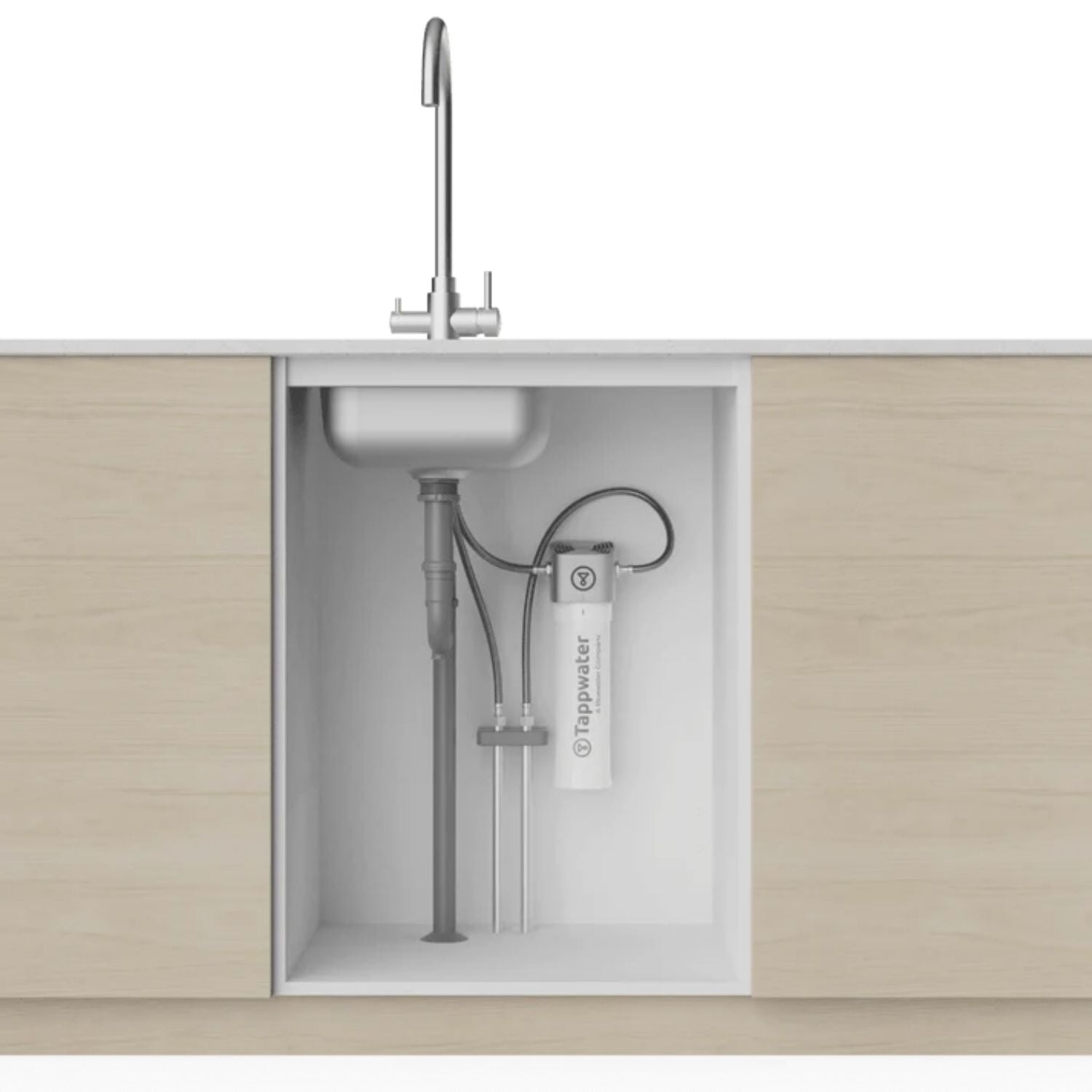 Tappwater Inline Pro Smr Under-sink Water Filter With 5-in-1 Advanced Filtration