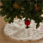 Snow White Plush Christmas Tree Skirt For Holiday Decoration 78cm/90cm/122cm Diameter | Small | White
