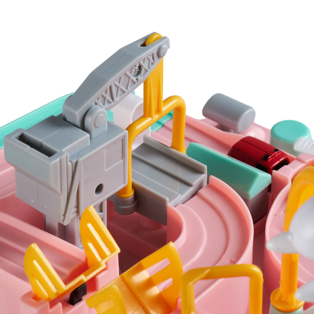 Car Race Tracks Toy Set | Pink