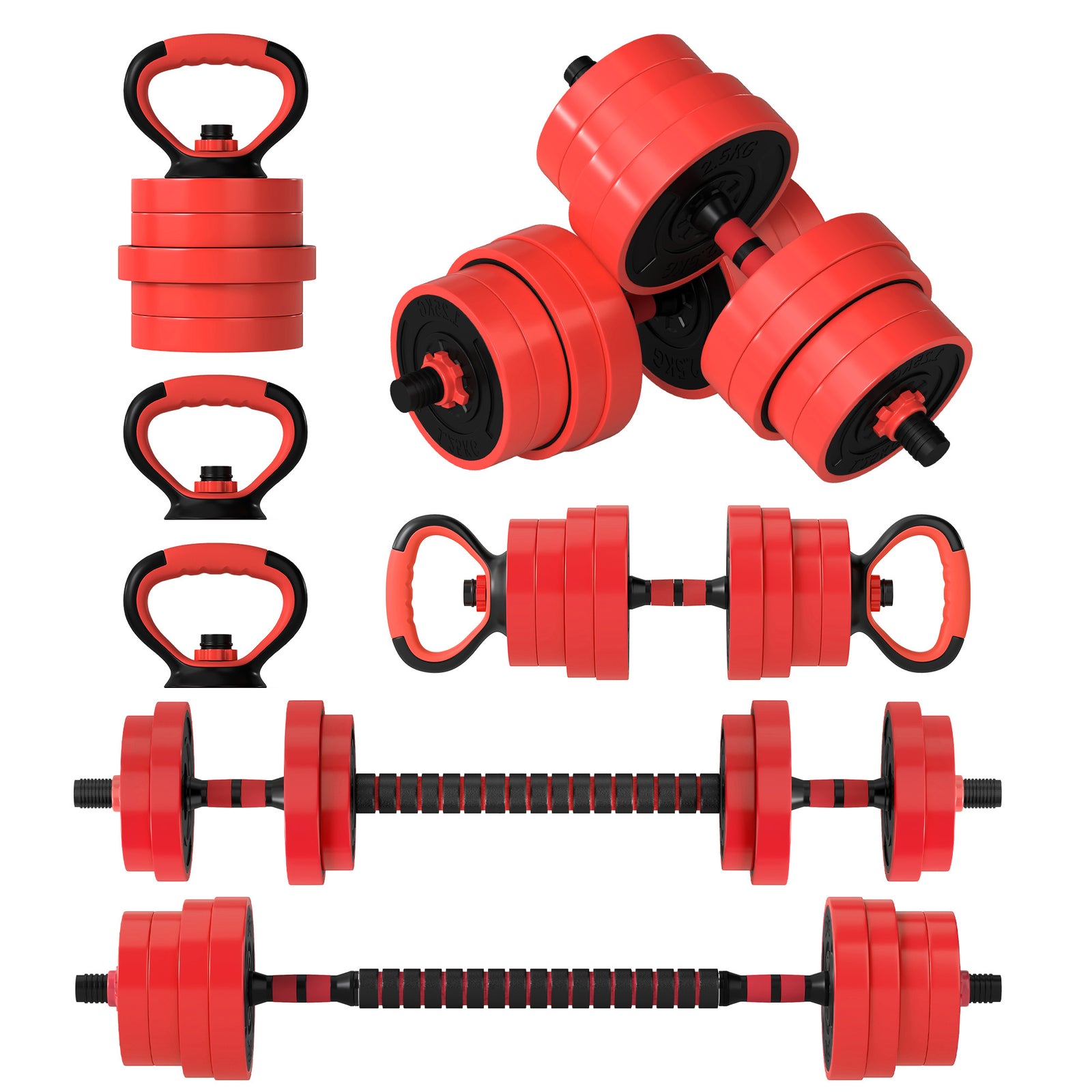 Weight Dumbbells Set, Barbell, Kettlebell, Push Up Stand