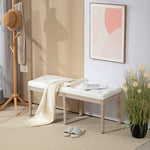Upholstered End Of Bed Bench, Cream White