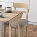 Folding Dining Table For 4, Round Drop Leaf Table | Natura