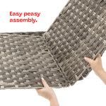 Square Grey Rattan Christmas Tree Skirt With Foldable Base