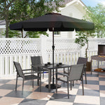 Outdoor Dining Table And 4 Armchairs, Garden Dining Set | 5 | Gray