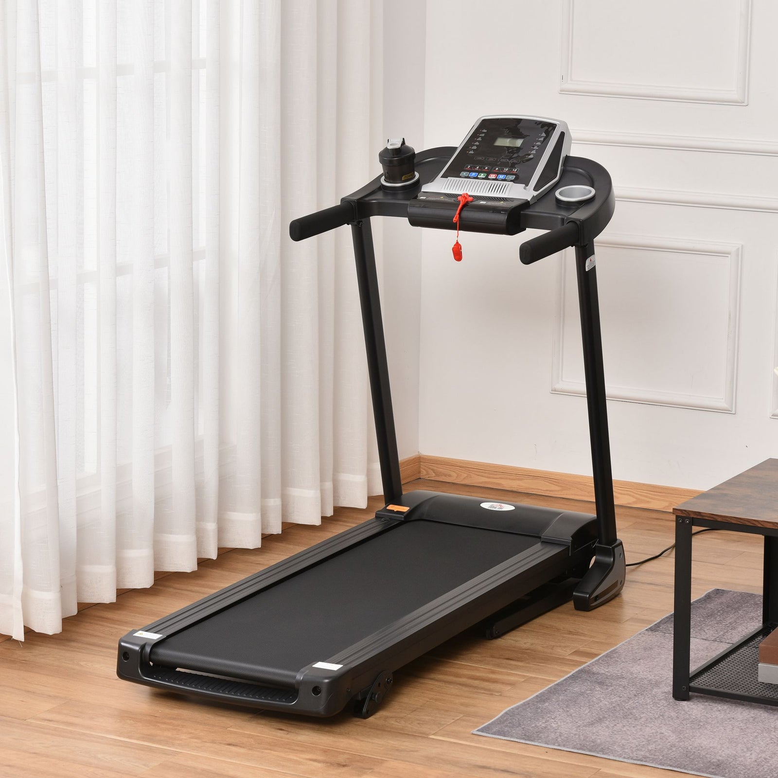Folding 12km/h Electric Treadmill Running Machine W/ Led