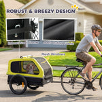 Dog Bike Trailer With Flip-down Ramp Tailgate, Reflectors | Yellow