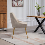 Set Of 2 Lograto Fabric Dining Chairs | Brown