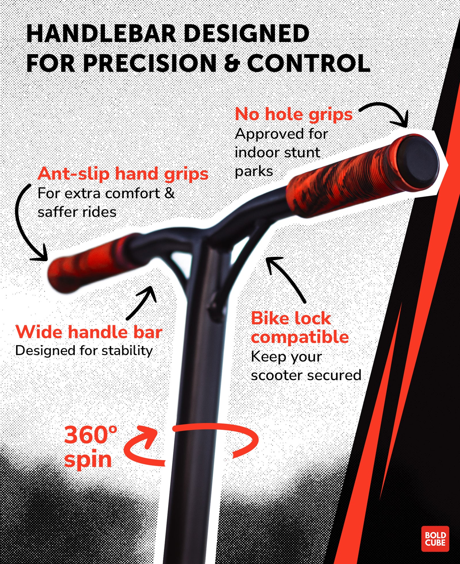 Deluxe Stunt Scooter | Black