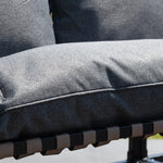 Bosque Black & Grey Garden Corner Sofa + Table