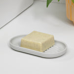 Recycled Soap Dish - Designed to help dry soap quickly - Easy to clean - Made in the UK | Stone