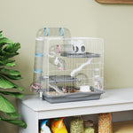 3-tier Hamster Cage, Gerbil Cage For Dwarf Hamsters, 45 X 30 X 45 Cm