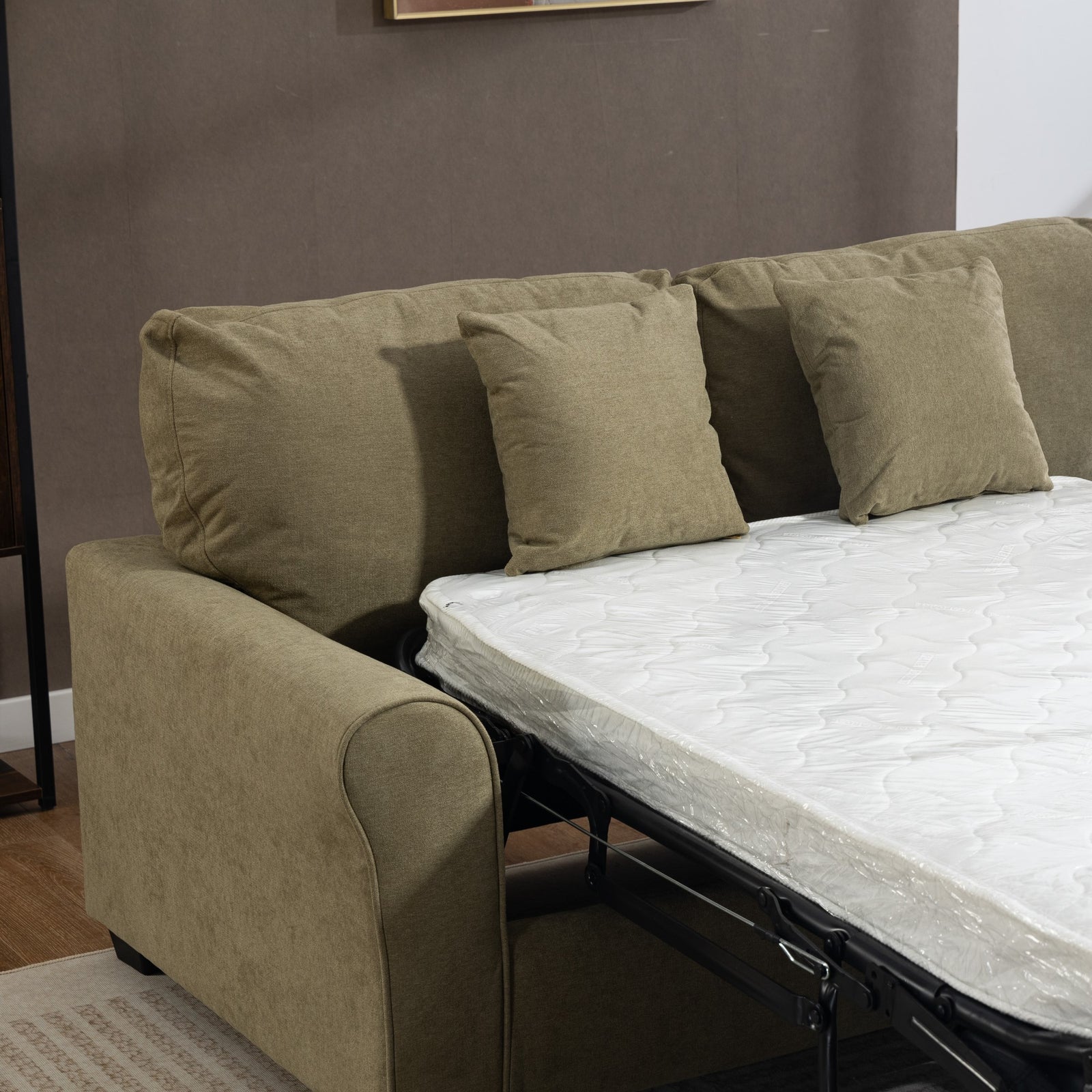 Lewiston Fabric Pull Out Sofabed | Sage Green