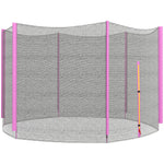 8ft Trampoline Net Replacement Safety Net W/ Zipped Door | Pink