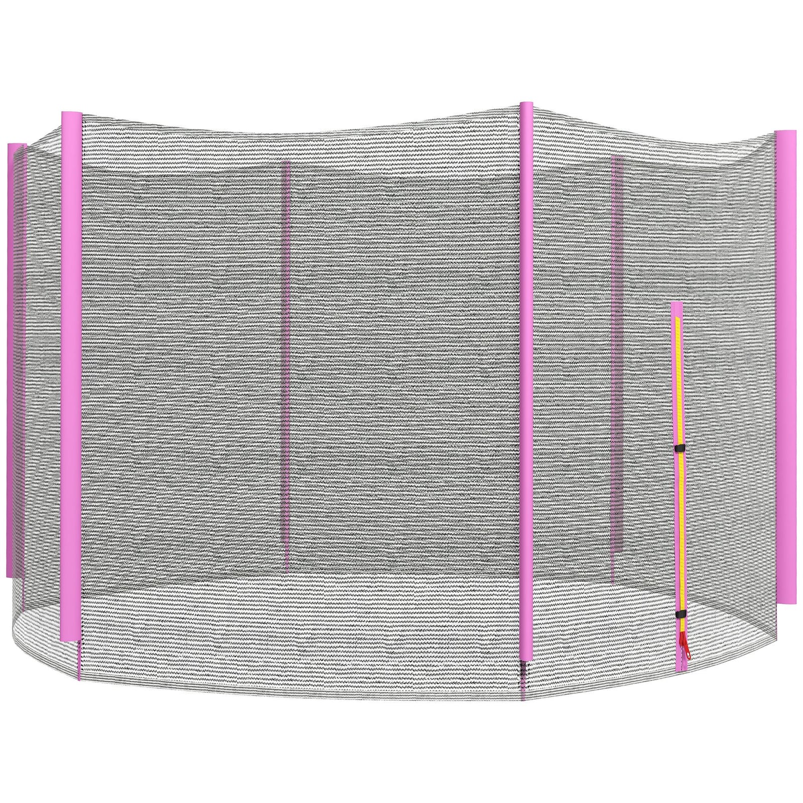 8ft Trampoline Net Replacement Safety Net W/ Zipped Door | Pink